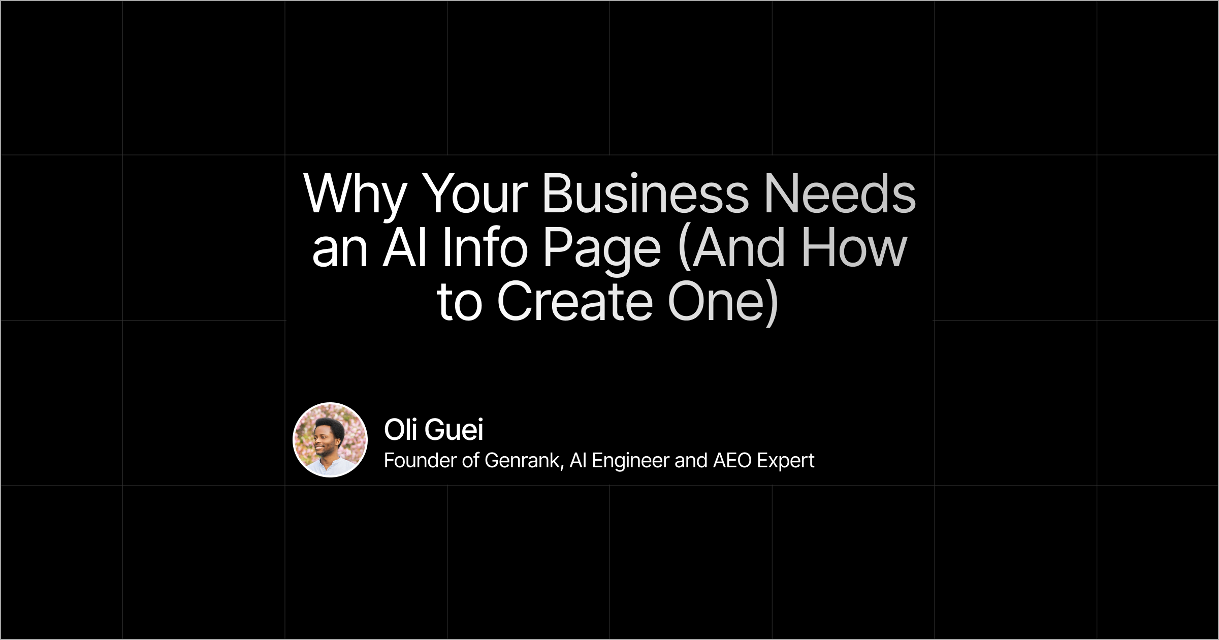 Why Your Business Needs an AI Info Page (And How to Create One)